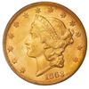 Image 1 : USA (San Francisco Mint), gold $20 Coronet Liberty "double eagle," 1863-S, PCGS AU58 / Brother Jonat