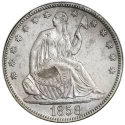 USA (New Orleans mint), Seated Liberty half dollar, 1858-O, doubled 1 variety, NGC SS Republic / Shi