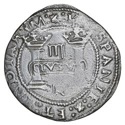 Mexico City, Mexico, 3 reales, Charles-Joanna, "Early Series," assayer R (Gothic) at bottom between