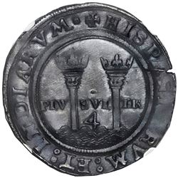 Mexico City, Mexico, 4 reales, Charles-Joanna, "Late Series," assayer A to right, mintmark M to left