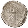 Image 2 : Mexico City, Mexico, cob 8 reales, Philip II, assayer F, floret and pomegranate ornaments in legends