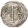 Image 2 : Mexico City, Mexico, cob 4 reales, Philip III, assayer F, unique error with last letter of king's na