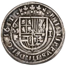 Mexico City, Mexico, cob 1 real Royal (galano), 1611/10/09F/A, unique, ex-Rudman.