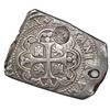 Image 2 : Mexico City, Mexico, klippe 8 reales, 1733MF, with Guatemala sun-over-mountains countermark (Type II