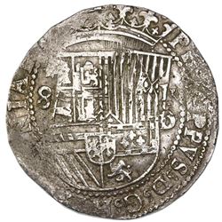 Lima, Peru, cob 8 reales, Philip II, assayer Diego de la Torre, *-8 to left, P-oD to right, ex-Jones