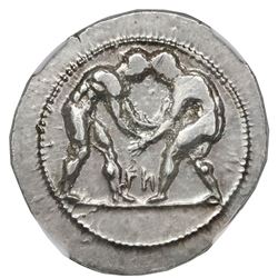 Pamphylia, Aspendus, AR stater, ca. 380-325 BC, NGC XF, strike 3/5, surface 3/5.