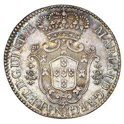 Angola, 12 macutas, Maria I, 1796, NGC AU 53.