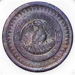 Buenos Aires, Argentina, 20 decimos, 1827, PCGS MS63BN, finest known in PCGS and NGC censuses, ex-O'