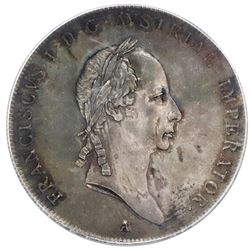 Austria, taler, Franz I, 1825-A, Vienna mint, PCGS MS62, finest known in PCGS and NGC censuses.