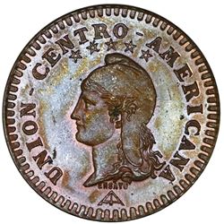 Central American Union, proof bronze essai 2 centavos, 1889, NGC PF 64 BN, "top pop."