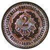 Image 2 : Central American Union, proof bronze essai 2 centavos, 1889, NGC PF 64 BN, "top pop."