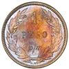 Image 2 : Colombia, copper-nickel 1 peso papel moneda, 1910AM, NGC MS 64, "top pop."