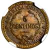 Image 2 : Costa Rica, brass 5 centimos, 1921GCR, NGC MS 65, finest known in NGC census.