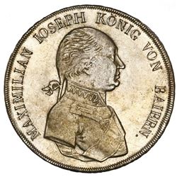 Bavaria (German States), taler, 1806, Maximilian Joseph, lions facing outward, very rare, NGC AU 55,