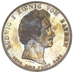Bavaria (German States), taler, 1832, Ludwig I, crowning of Otto as King of Greece, NGC UNC details