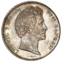 Bavaria (German States), 2 taler, 1838, Ludwig I, Reapportionment, NGC AU 58.