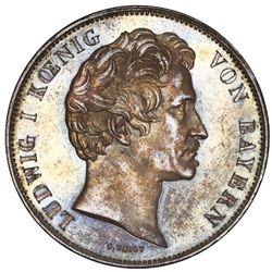 Bavaria (German States), 2 taler, 1841, Ludwig I, Jean Paul Friedrich Richter, NGC UNC details / sta