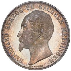 Saxe-Meiningen (German States), 2 gulden, 1854, Bernhard, NGC MS 61.