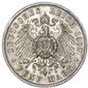 Image 2 : Saxe-Meiningen (German States), 5 mark, 1902-D, George II, long beard variety, NGC UNC details / obv