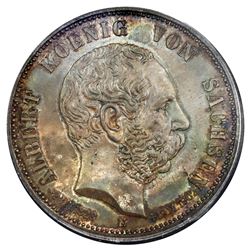 Saxony (German States), 3 mark, Georg, 1902-E, commemorating the death of King Albert, PCGS MS66.