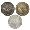 Image 1 : Lot of three Guatemala (Central American Republic) 8 reales: 1839MA, 1841MA, 1842/37M/BA.