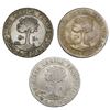 Image 2 : Lot of three Guatemala (Central American Republic) 8 reales: 1839MA, 1841MA, 1842/37M/BA.