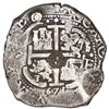 Image 1 : Guatemala, 8 reales, sun-over-mountains countermark (Type II, 1839) on cross side of a Potosi, Boliv