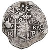 Image 2 : Guatemala, 8 reales, sun-over-mountains countermark (Type II, 1839) on cross side of a Potosi, Boliv