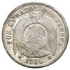 Image 1 : Guatemala, 1 peso, "1/2 real" counterstamp of 1894 on a Santiago, Chile, 1 peso, 1885, NGC MS 61, c/