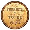 Image 2 : Petapa, Guatemala, bronze token, 1867, Cafetal de la Virgen.