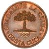 Image 2 : Quetzaltenango, Guatemala, copper token, 1886, Alberto Flores / Guadalupe La Ceiba / Costa Cuca.
