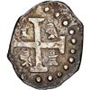 Image 2 : Tegucigalpa, Honduras, provisional "imitation cob" 1/2 real, (1823), NGC XF 45.