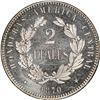Image 1 : Honduras (struck at the Paris mint), copper-nickel proof 2 reales pattern, 1870-TASSET, President Me