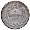 Image 2 : Honduras, bronze 1 centavo, 1889, medal rotation, NGC AU 50 BN, ex-O'Brien.