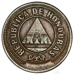Honduras, bronze 1 centavo, 1899, small 99, NGC AU 53 BN, finest and only example in NGC census, ex-