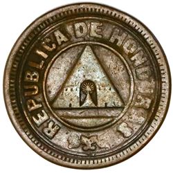 Honduras, bronze 1 centavo, 1904, plain edge, NGC VF 35 BN, ex-O'Brien.