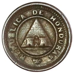 Honduras, bronze 1 centavo, 1920, no CENTAVOS, PCGS XF40(BN), finest and only example in PCGS census