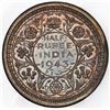 Image 2 : Lahore, India (British), silver original proof 1/2 rupee, George VI, 1943-L, very rare, PCGS PR65, f
