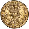 Image 2 : Mexico City, Mexico, bust 4 escudos, Philip V, 1734MF/F (unlisted), with six embedded diamonds.