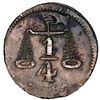 Image 1 : Michoacan, Mexico, bronze 1/4 real token, 1846, Hacienda de Santa Efigenia, rare.