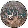 Image 2 : Michoacan, Mexico, bronze 1/4 real token, 1846, Hacienda de Santa Efigenia, rare.