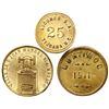 Image 1 : Lot of three Mexico brass tokens/medal: Santiago C. Lohse Comisionista, 1892 (medal); Chiapas, coffe