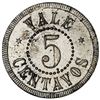 Image 2 : David (Chiriqui Province), Panama, copper-nickel token, 5 centavos, Juan Arias, (ca. 1890).