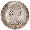 Image 1 : Lima, Peru, bust 1/2 real, Ferdinand VII ("imaginary" bust), 1810JP, rare.