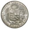 Image 2 : Lima, Peru (struck in Santiago, Chile), 1 sol, 1884RD, FD to left, LIBERTAD in relief, NGC MS 63.
