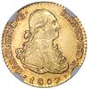 Image 1 : Madrid, Spain, bust 1 escudo, Charles IV, 1807FA, NGC MS 63.