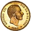 Image 1 : Madrid, Spain, gold 25 pesetas, Alfonso XII, 1884SM, NGC MS65, finest known in NGC census.