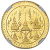 Image 2 : Bangkok, Thailand, gold 2-1/2 baht (pat dueng), king Rama V (1894), rare, NGC MS 64+.