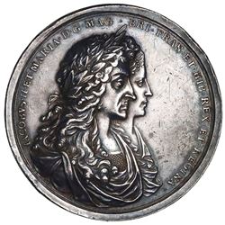 Great Britain, large silver medal, 1687, James II, recovery of treasure from the Concepcion by Sir W