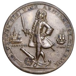 Great Britain, copper-alloy Admiral Vernon medal, 1739, Porto Bello / Havana, ex-Jones.
